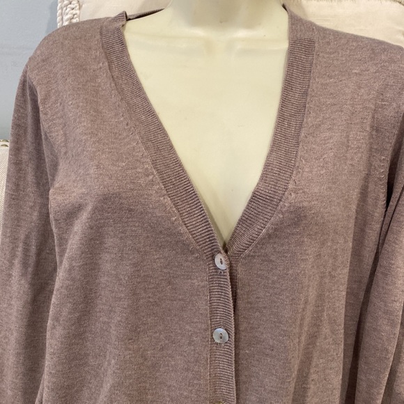 CHELSEA & THEODORE button down soft knit jacket cardigan with pockets long sz XL - Picture 4 of 16